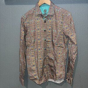 Vintage EIGHT X Oil Slick Button Down Long Sleeve Shirt - 100% Cotton - EUC - M
